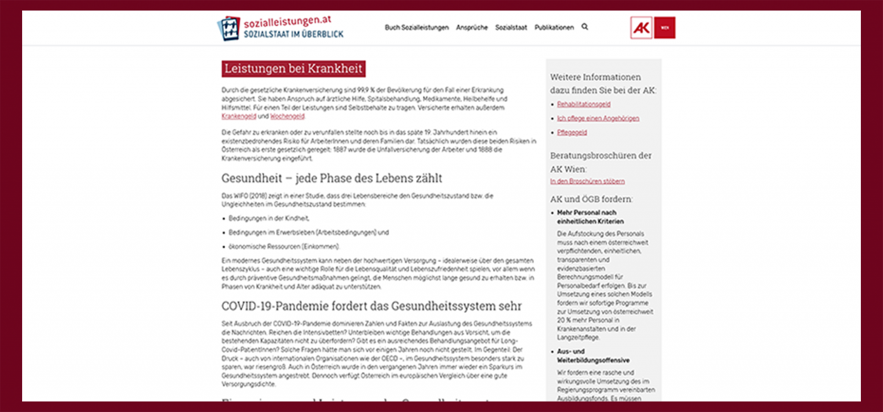 Leistungen bei Krankheit