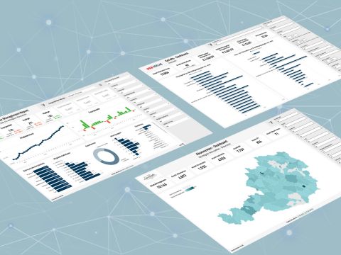 Abbildung von drei Dashboards