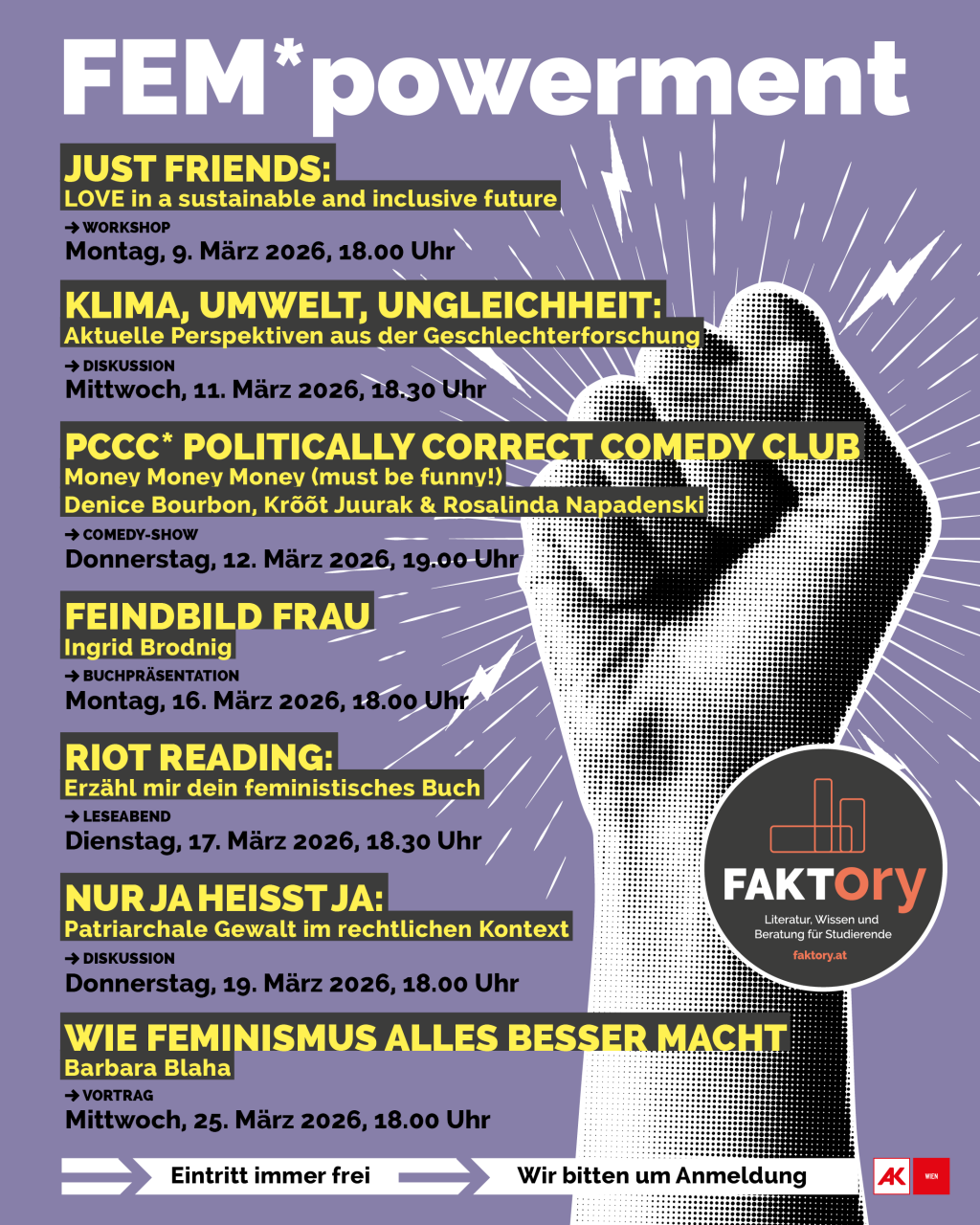 fempowerment Programmuebersicht der FAKTory